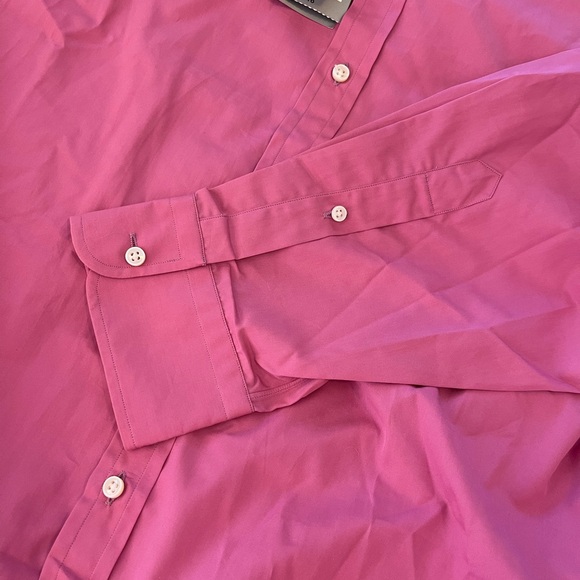 RALPH LAUREN PINK/FUSHIA PURPLE LABEL ITALY COTTON DRESS SHIRT S 18 - Picture 11 of 13